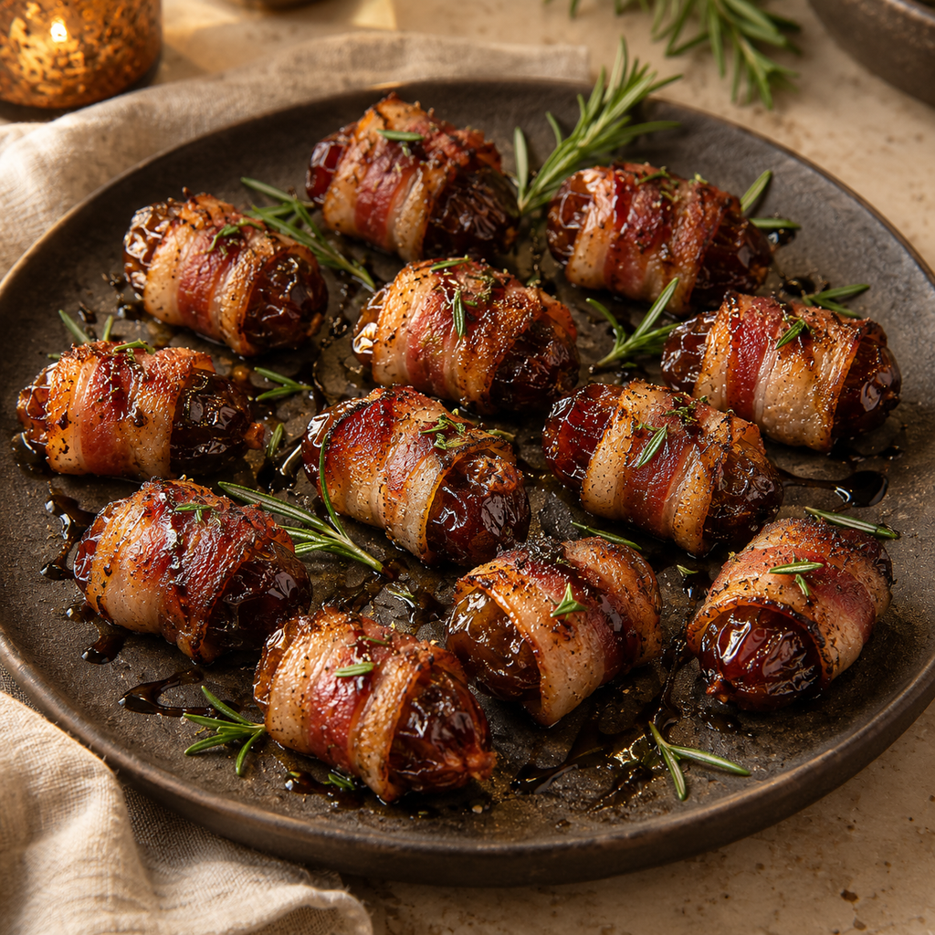 Bacon-Wrapped Dates - One Dozen