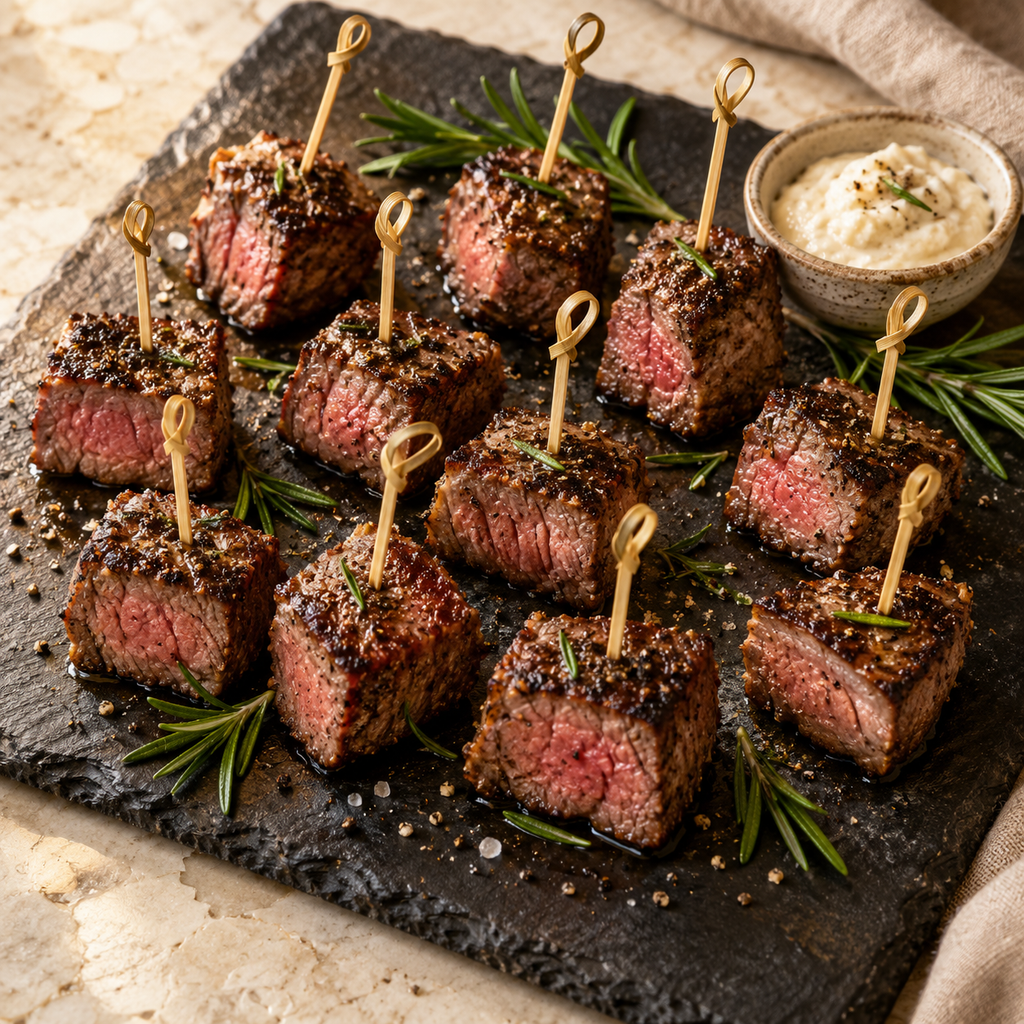 Mini Beef Tenderloin Skewers - One Dozen