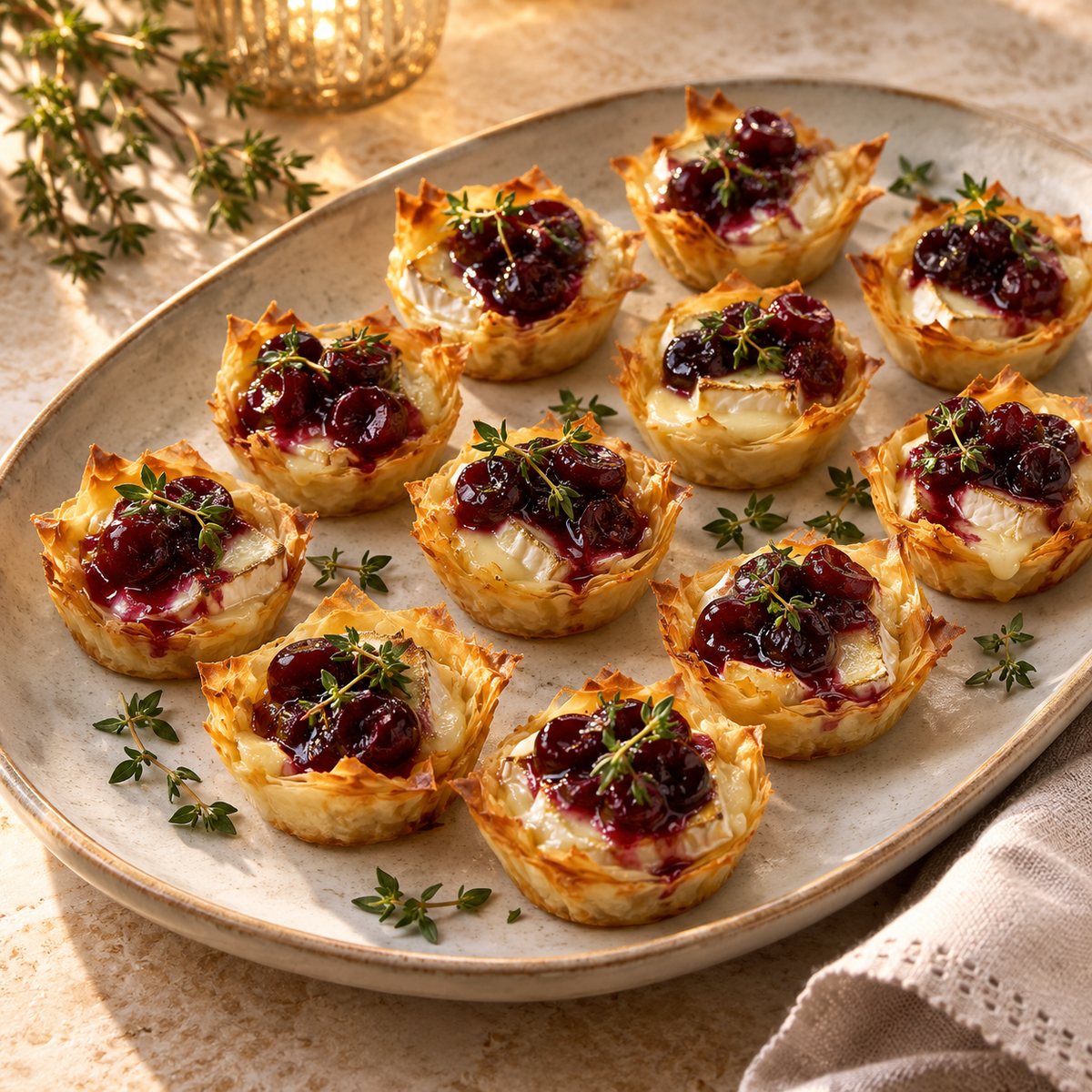 Brie & Cherry Bites - One Dozen
