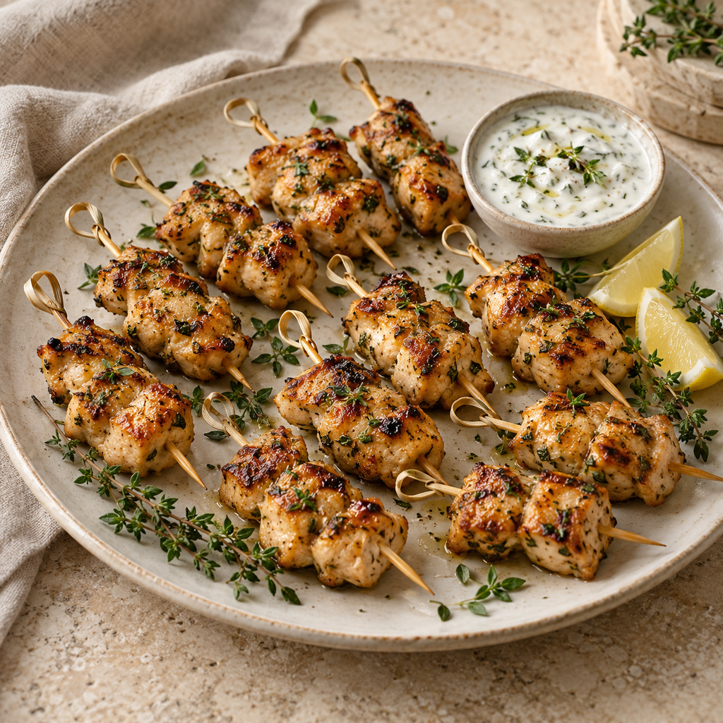 Mini Grilled Chicken Skewers - One Dozen