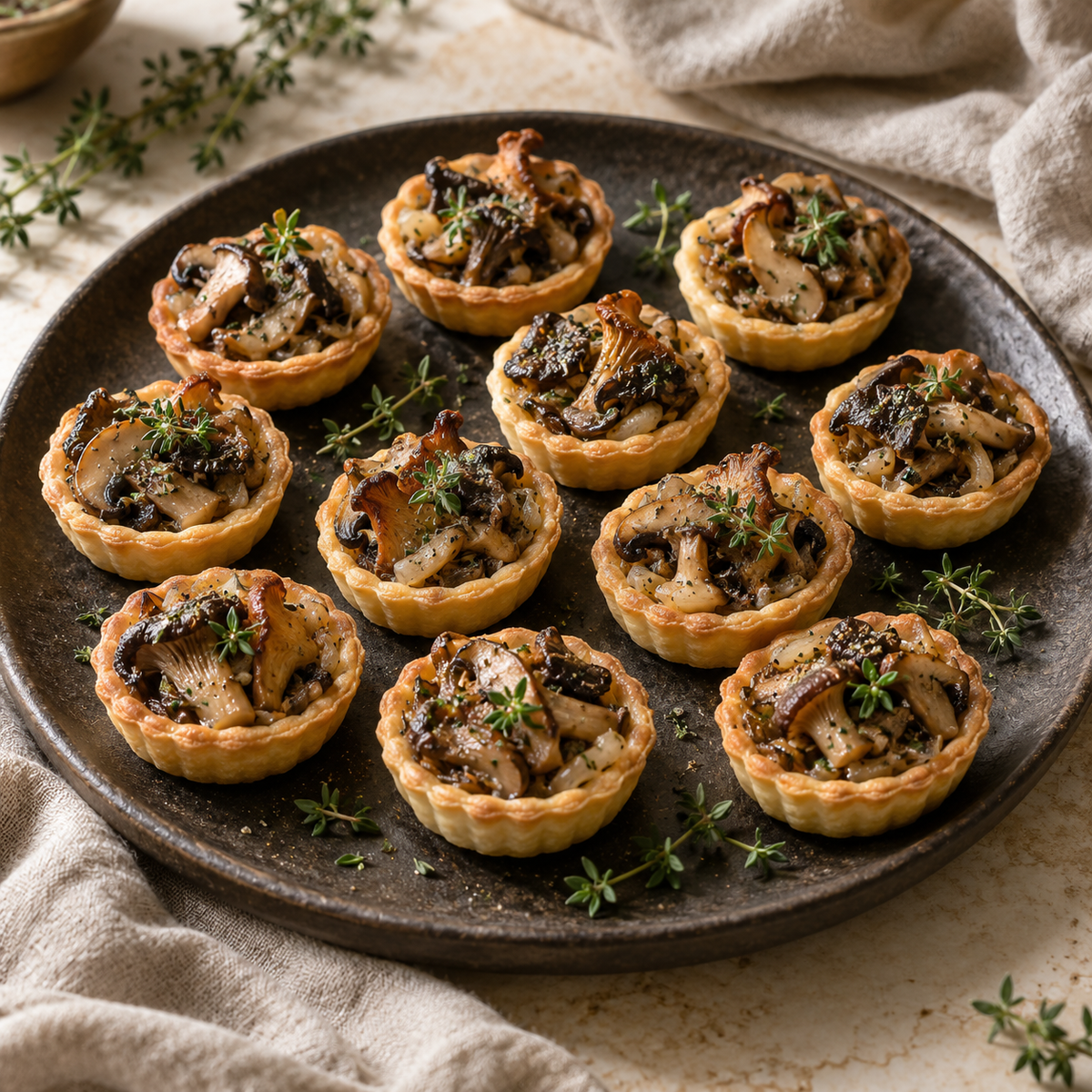 Wild Mushroom Tarts - One Dozen